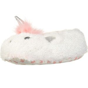 Toddler Muk Luks White & Pink Unicorn Slippers